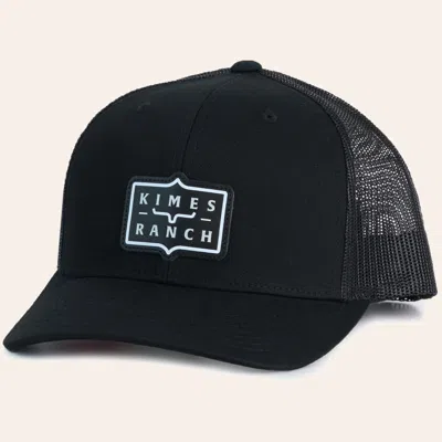 Kimes Ranch Men's Sheridan Black & Black Leather Logo Cap
