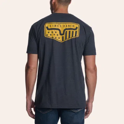 Kimes Ranch Men's Spangled Charcoal Graphic T-shirt In Gray