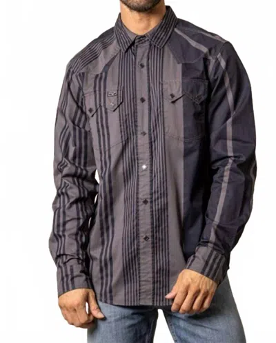 Kimes Ranch Men's Western Shirt In Black In Brown