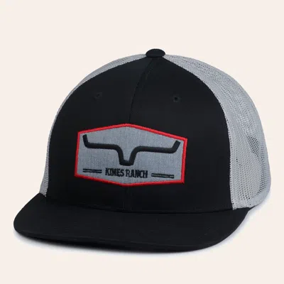 Kimes Ranch Replay Trucker Black And Gray Cap