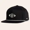 Kimes Ranch Serrano Black Logo Patch Rope Flat Bill Performance Cap In Multi