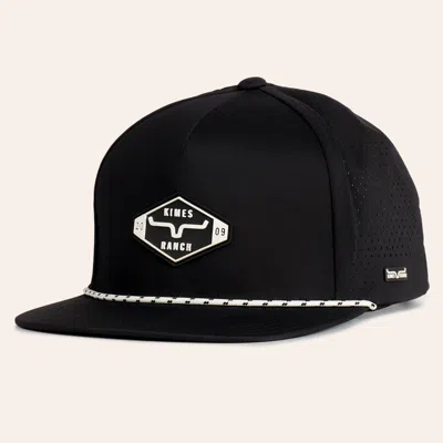 Kimes Ranch Serrano Black Logo Patch Rope Flat Bill Performance Cap In Multi