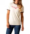 Kimes Ranch Steadfast Ringer Tee In Natural In White