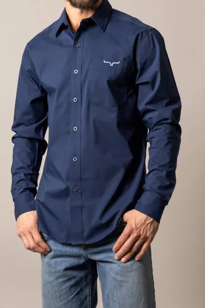 Kimes Ranch Team Dress Shirt In Navy In Blue