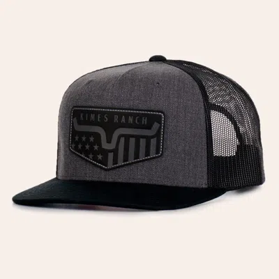Kimes Ranch The  Black Spangled Patch Flat Bill Cap