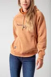 Kimes Ranch Two Scoops Cowl Neck Hoodie In Heather Rust In Brown