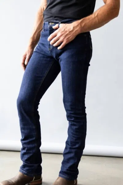 Kimes Ranch Wayne Slim Straight Leg Jeans In Dark Wash. In Multi