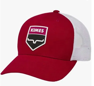 Kimes Ranch Wedge Trucker Snapback Cap In Red/white In Multi