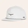 Kimes Ranch White Anthem Rubber Patch Perforated Flat Bill Cap In White