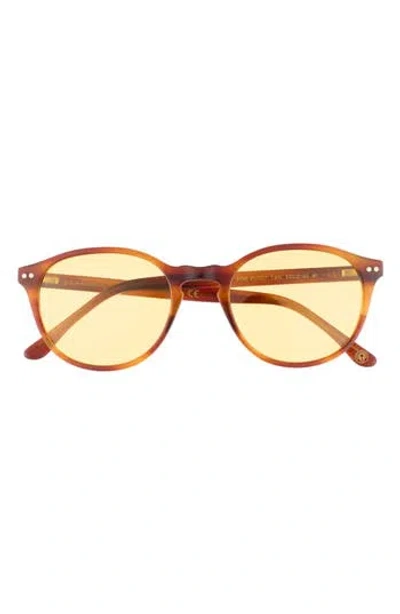Kimeze 53mm Round Sunglasses In Avana Avana Amber