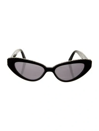 Pre-owned Kimeze Cat-eye Tinted Sunglasses In Black