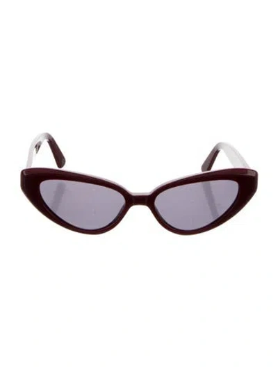 Pre-owned Kimeze Cat-eye Tinted Sunglasses In Red
