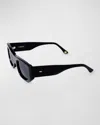 Kimeze Concept 1 Black Acetate Cat-eye Sunglasses In Black