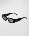 Kimeze Concept 2 Black Acetate Cat-eye Sunglasses In Black