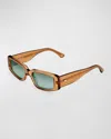 Kimeze Concept 2 Brown Acetate Cat-eye Sunglasses In Brown Crystal