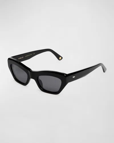 Kimeze Concept 3 Black Acetate Cat-eye Sunglasses