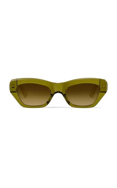 Kimeze Concept 3 Cat-eye Acetate Sunglasses In Green