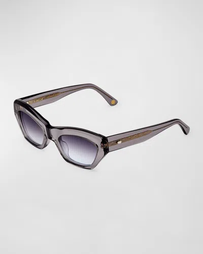Kimeze Concept 3 Gray Acetate Cat-eye Sunglasses