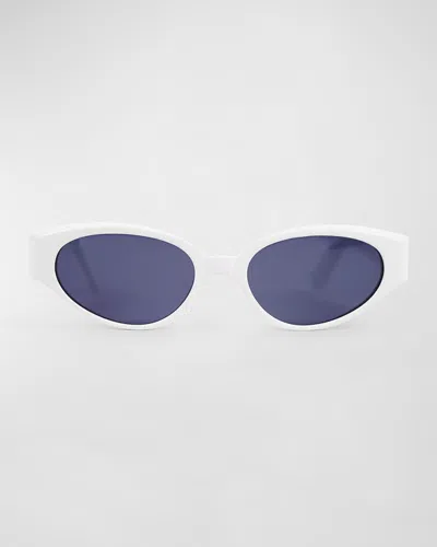 Kimeze Gabriel White Acetate Cat-eye Sunglasses