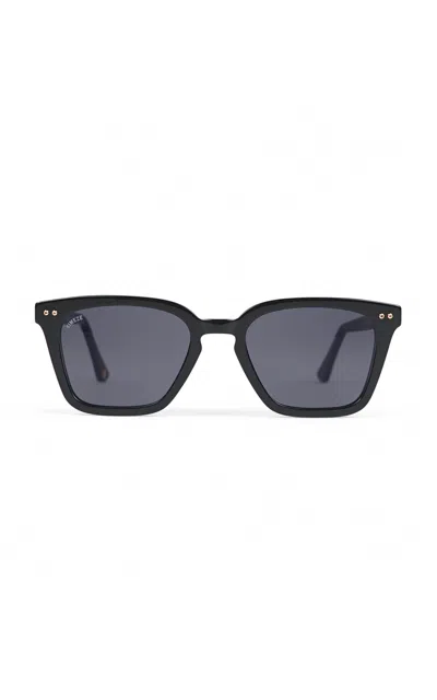 Kimeze Omar Oversized Square-frame Acetate Sunglasses In Black