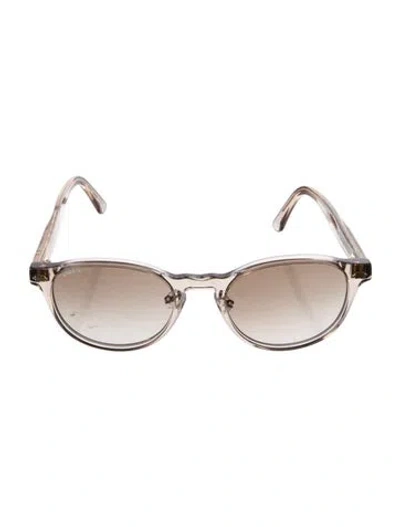 Pre-owned Kimeze Round Gradient Sunglasses In Brown