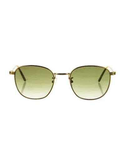 Pre-owned Kimeze Square Gradient Sunglasses In Gold