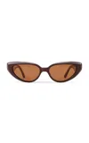 Kimeze Zawe Ii Cat-eye Acetate Sunglasses In Brown