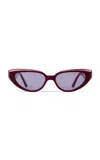 Kimeze Zawe Ii Cat-eye Acetate Sunglasses In Burgundy