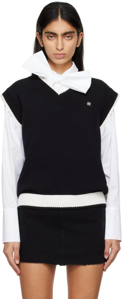 Kimhēkim Black V-neck Vest
