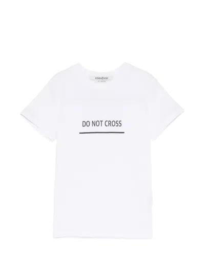 Kimhēkim Do Not Cross T-shirt In Neutral