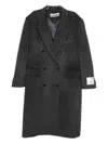 Kimhēkim Double-breasted Wool-blend Coat In Black