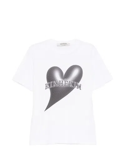 Kimhēkim Heart-print T-shirt In Gold
