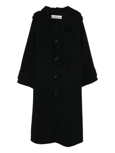 Kimhēkim Hoodied Coat In Black