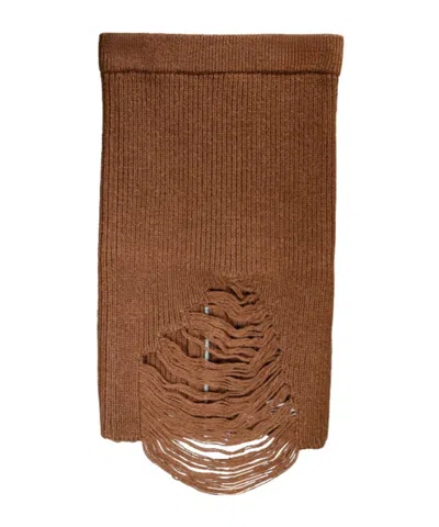 Kimhēkim Imitation Of An Old Knitted Skirt In Brown