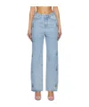 Kimhēkim Blue Anchor Stamped Jeans In Blue
