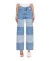 Kimhēkim Blue Bicolor Jeans In Blue