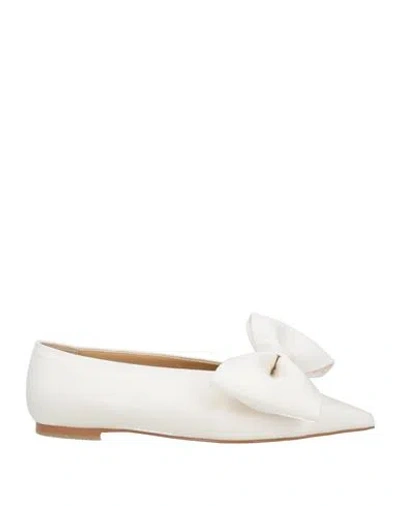 Kimhēkim Kimhekim Woman Ballet Flats White Size 8 Textile Fibers