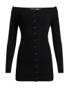 Kimhēkim Kimhekim Woman Mini Dress Black Size L Polyester, Rayon, Elastane