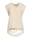 Kimhēkim Kimhekim Woman Sweater Cream Size L Acrylic, Alpaca Wool, Wool In Neutral