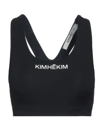 Kimhēkim Kimhekim Woman Top Black Size M Nylon, Lycra