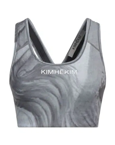 Kimhēkim Kimhekim Woman Top Grey Size M Polyester, Elastane In Gray