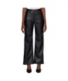 Kimhēkim Black Label Wide Fit Faux-leather Pants In Black