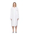 Kimhēkim Logo-patch Cotton Midi Shirtdress In White