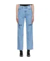 Kimhēkim High-rise Straight-leg Jeans In Blue