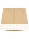 Kimhēkim Logo-printed Mini Skirt In 中性色