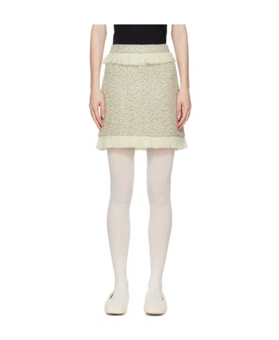 Kimhēkim Logo Skirt In White