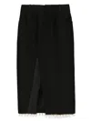 Kimhēkim Long Pearl-embellished Skirt In Schwarz