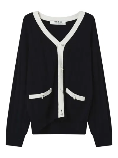 Kimhēkim Long-sleeve Cardigan In Black