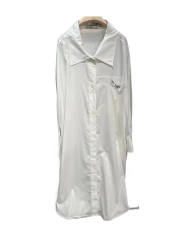 Kimhēkim Long-sleeve Shirt Dress In White