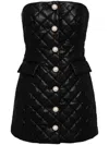 Kimhēkim Pearl Button Quilted Dress In Black